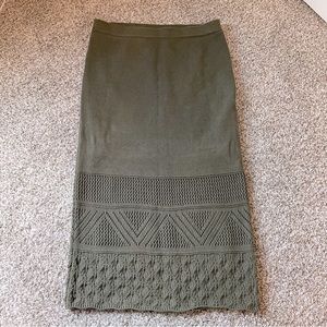 House of Harlow 1960 green knit skirt size large
